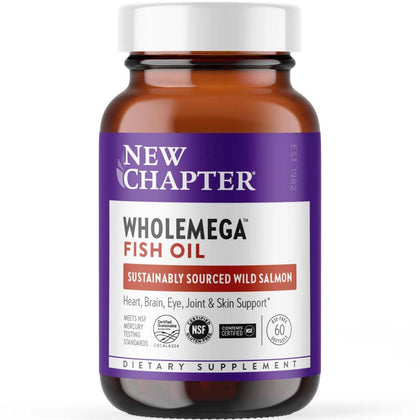 New Chapter Wholemega Fish Oil 1,000mg 60 Softgels