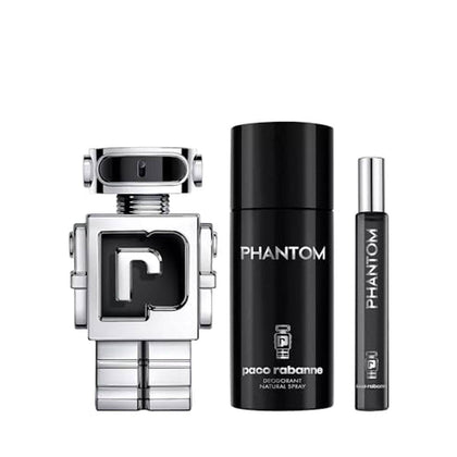 Paco Rabanne Phantom Eau de Toilette 100ml + Eau de Toilette 10ml Travel Spray + Deo Spray 150ml Gift Set