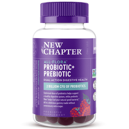New Chapter All-Flora Probiotic + Prebiotic Dual Action Digestive Health 60 Gummies