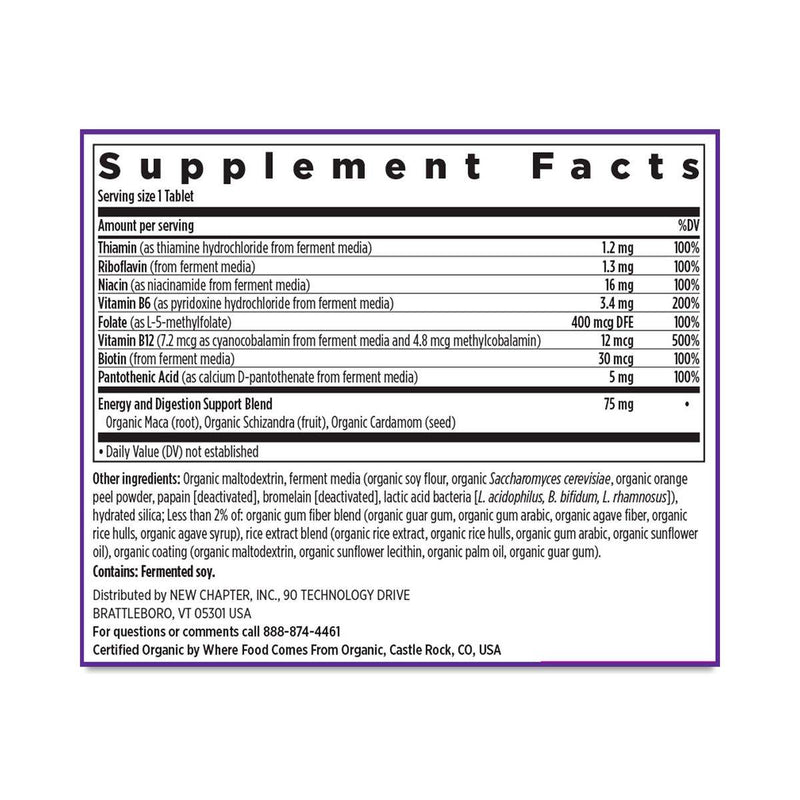 New Chapter Fermented Vitamin B Complex 60 Tablets