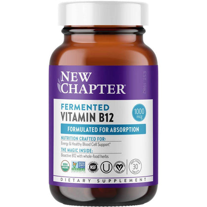 New Chapter Fermented Vitamin B12 1,000mg 30 Tablets