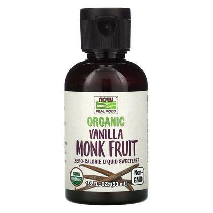 Now Sweetener Monk Fruit Organic Vanilla Liquid 53ml