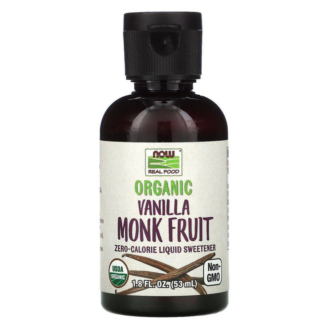 Now Sweetener Monk Fruit Organic Vanilla Liquid 53ml