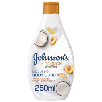 Johnsons Vita Rich Body Lotion Indulging Yogurt Peach & Coconut 250ml