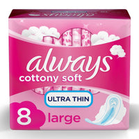 Always Cotton Ultra Thin Large 8 Count