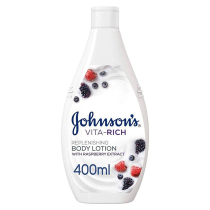 Johnsons Vita Rich Body Lotion Replenishing Raspbery 400ml