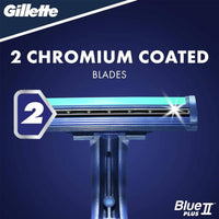 Gillette Razor Disposable Blue II Plus 15+5 Count