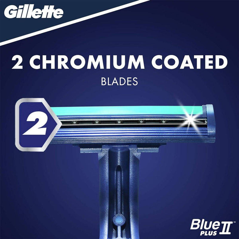 Gillette Razor Disposable Blue II Plus 15+5 Count
