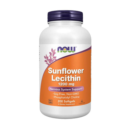 Now Sunflower Lecithin 1200mg 200 Softgels