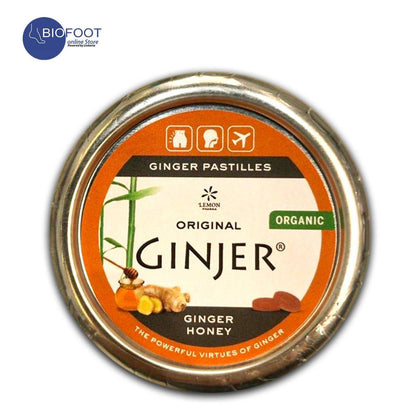 Ginjer Organic Ginger Pastilles Honey 40g