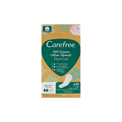 Carefree Daily Panty Liners Cotton Unscented 30 Pieces