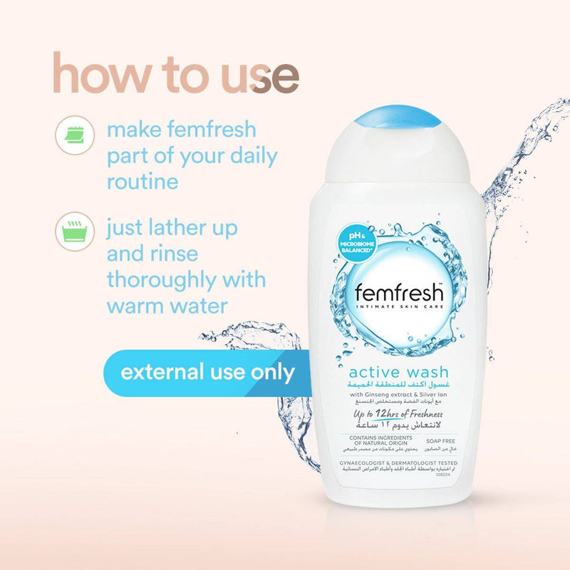 Femfresh Intimate Active Fresh Wash 250ml