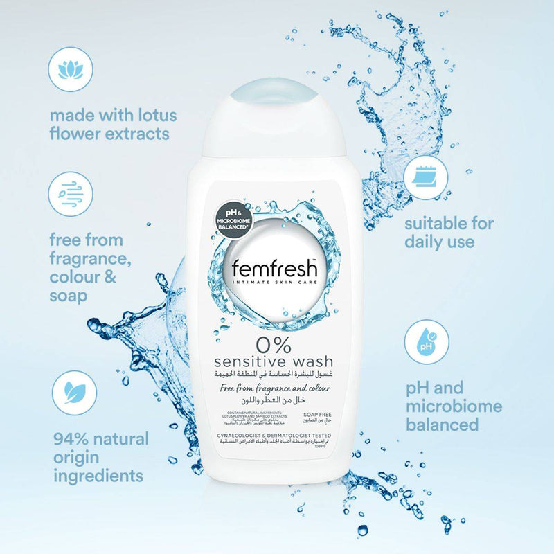 Femfresh Intimate Wash Sensitive 0% 250ml