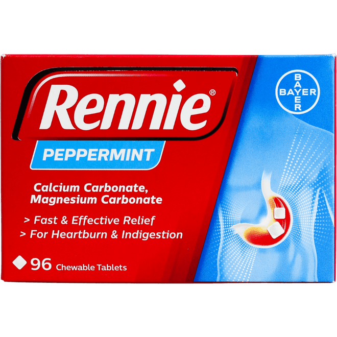 Rennie Peppermint 96 Chewable Tablets