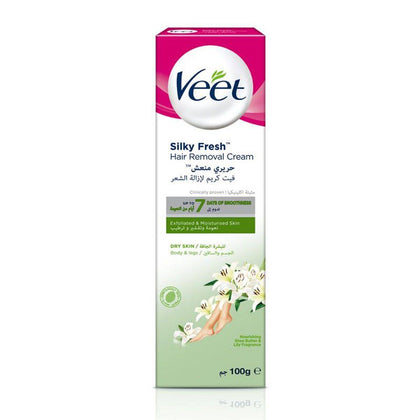 Veet Hair Removal Cream Silky Fresh Legs & Body For Dry Skin 100g