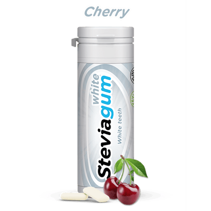 Steviagum White Teeth Chewing Gum Cherry 30g