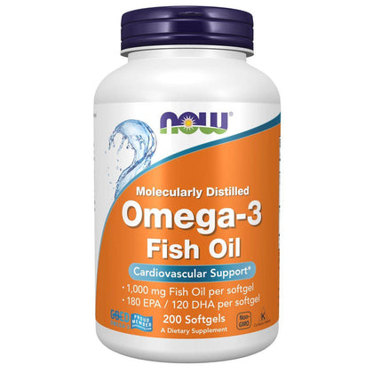 Now Fish Oil Omega 3 1,000mg 200 Softgels