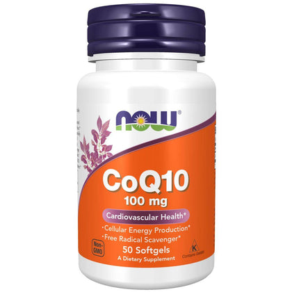 Now CoQ10 100mg 50 Softgels