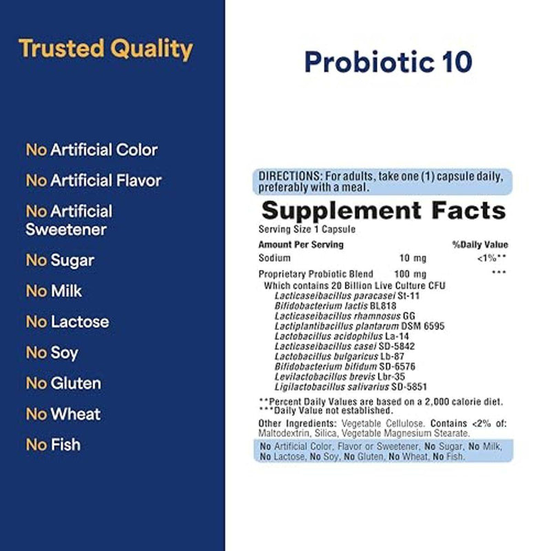 Puritans Pride Probiotic 10 60 Capsules