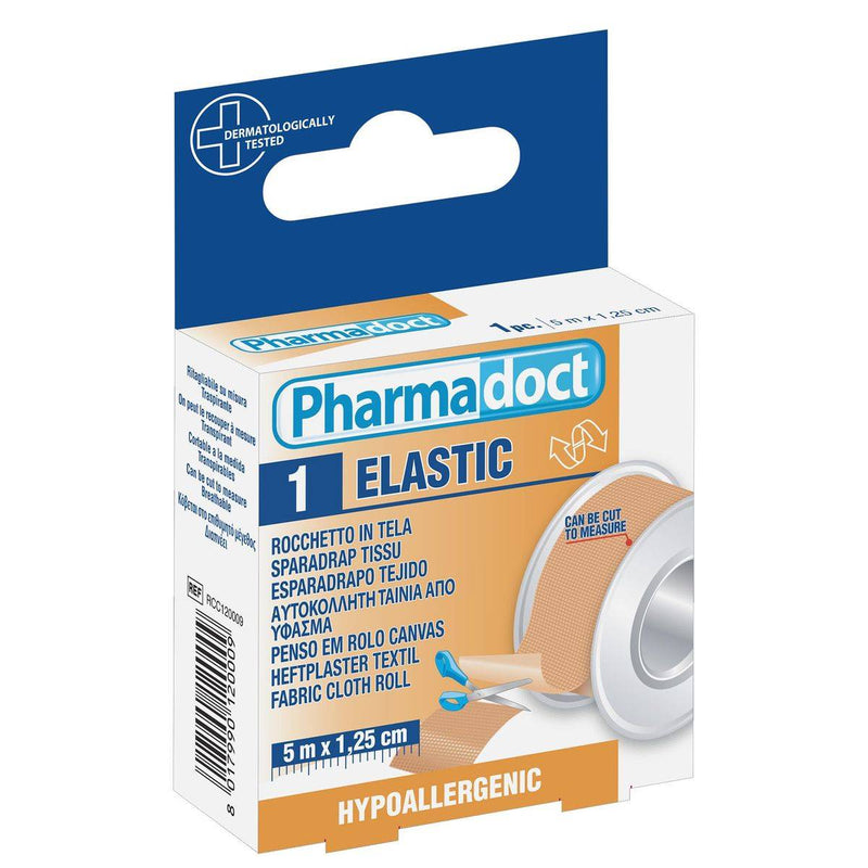 Pharmadoct Elastic Cloth 5mx1.25cm 1 Roll