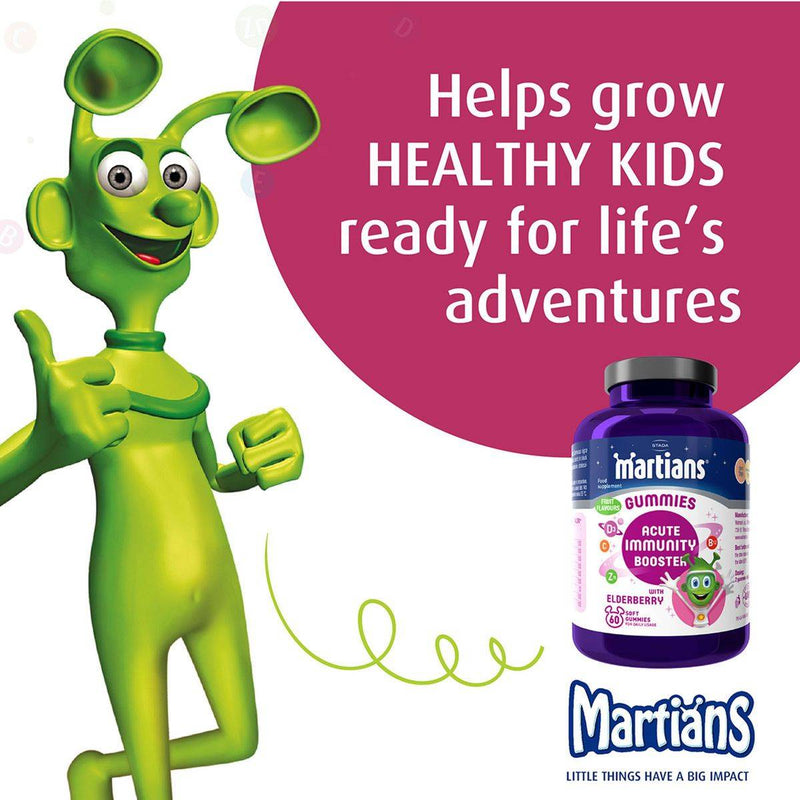 Martians Acute Immunity Booster with Elderberry 60 Gummies