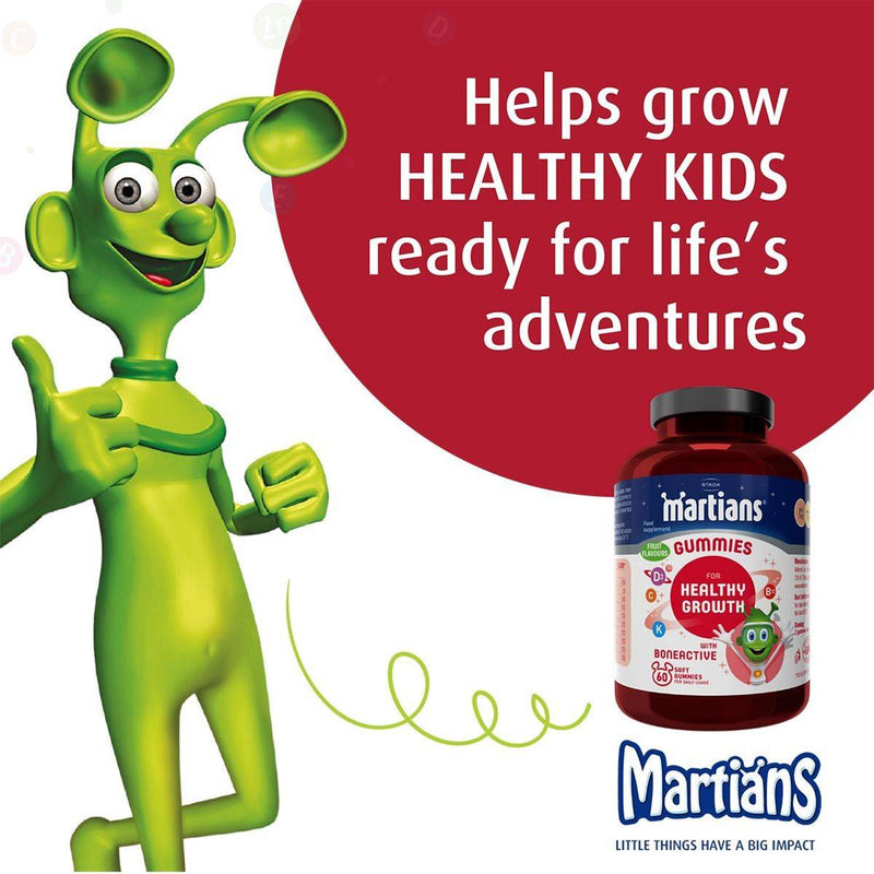 Martians Healthy Growth with Boneactive 60 Gummies