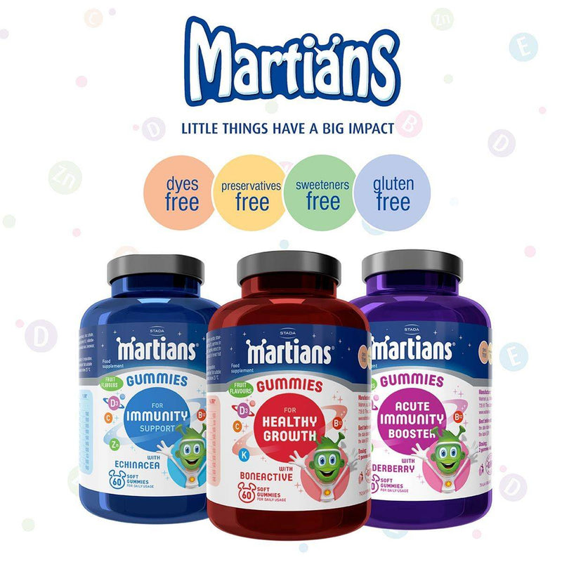Martians Healthy Growth with Boneactive 60 Gummies