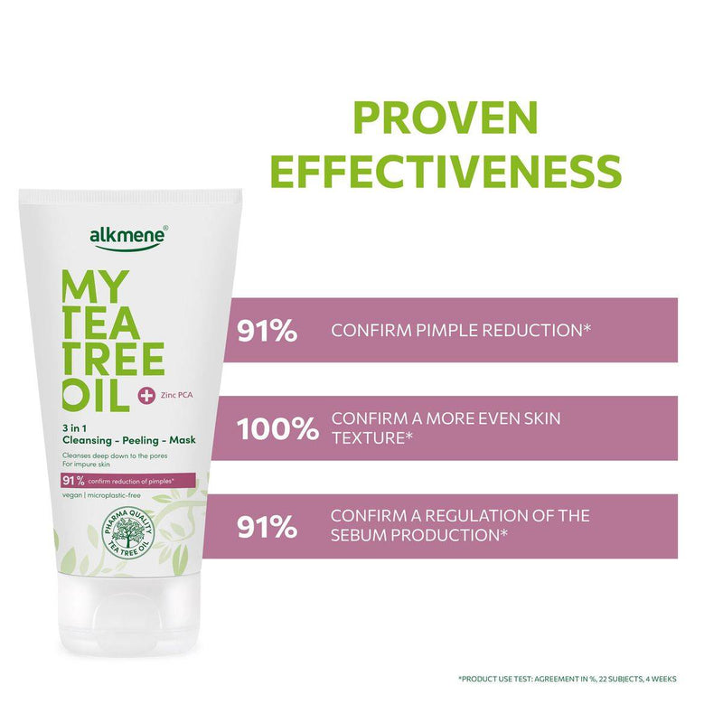 Alkmene Tea Tree Oil 3 In 1 Cleansing Peeling Mask 150ml