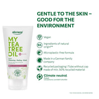Alkmene Tea Tree Oil 3 In 1 Cleansing Peeling Mask 150ml