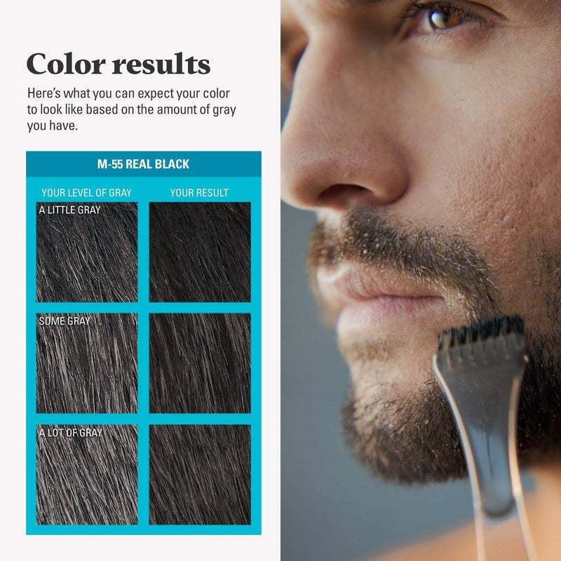 Just For Men Moustache & Beard Brush In Color M55 Real Black