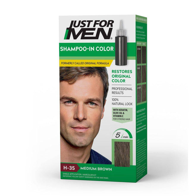 Just For Men Shampoo In Hair Color H35 Medium Brown
