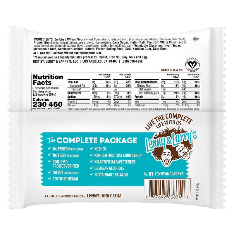 Lenny & Larrys The Complete Cookie White Chocolate Macadamia 113g