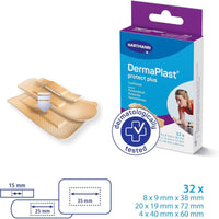 Dermaplast Protect Plus Plasters Assorted 32 Pieces