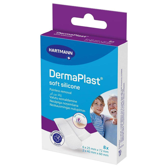 Dermaplast Soft Silicone Plasters Assorted 8 Pieces