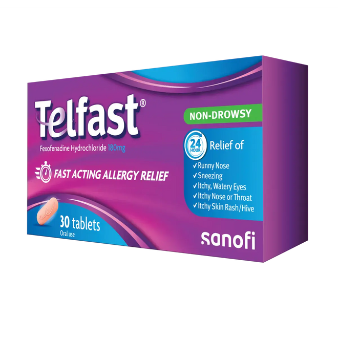 Telfast 180mg 30 Tablets