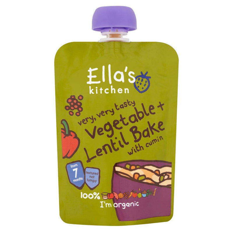 Ellas Kitchen Organic Puree 7+ Months Vegetable + Lentil Bake 130g
