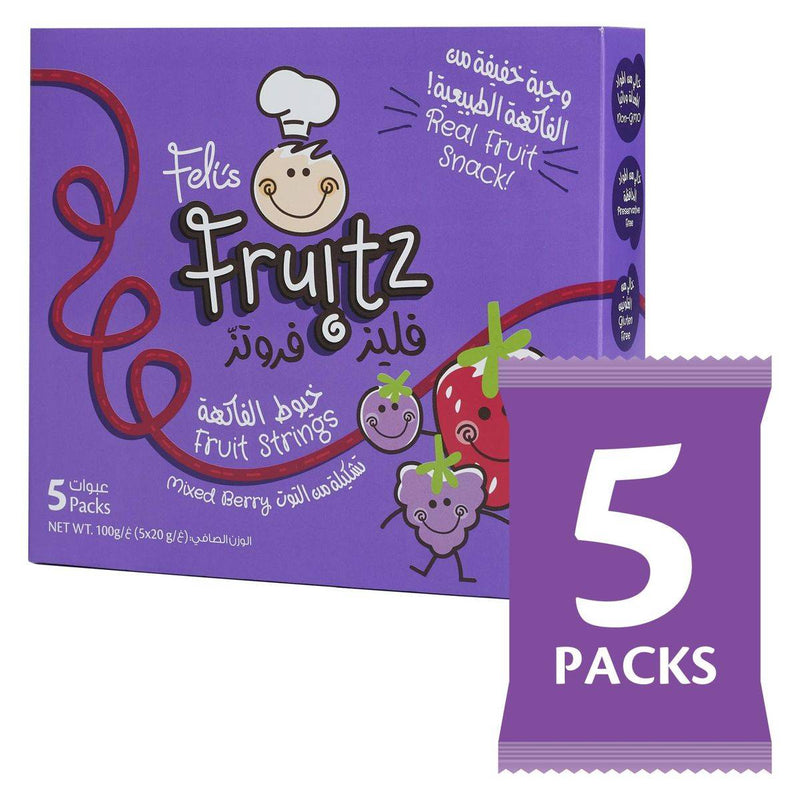 Felis Fruitz Fruit Strings Mixed Berry 20g 5 Packs