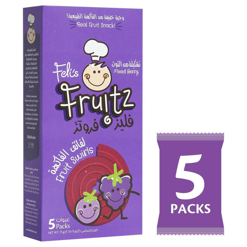 Felis Fruitz Fruit Swirls Mixed Berry 15g 5 Packs