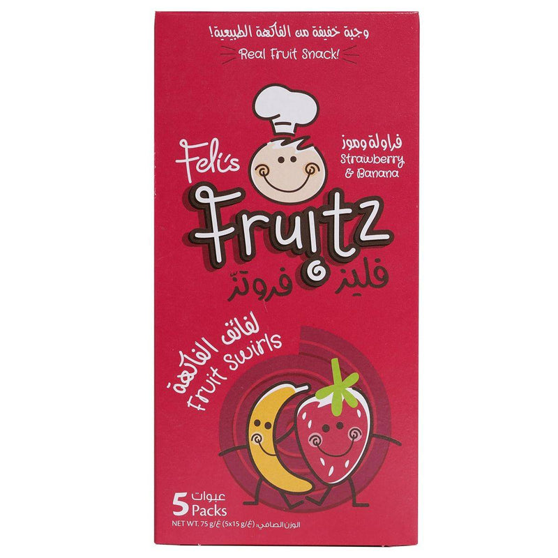 Felis Fruitz Fruit Swirls Strawberry Banana 15g 5 Packs