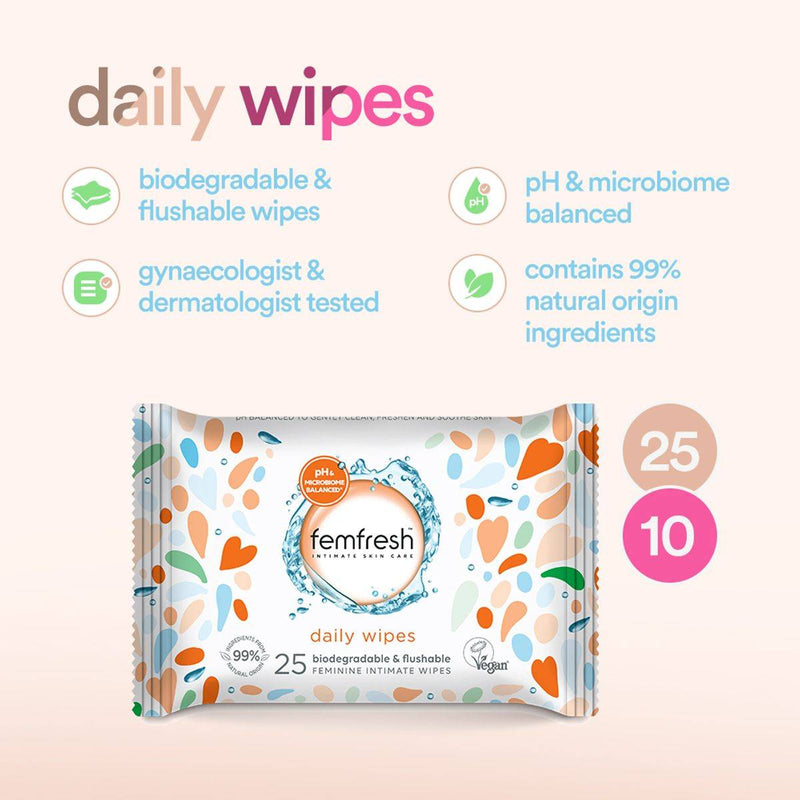 Femfresh Intimate Daily Wipes 25 Pack