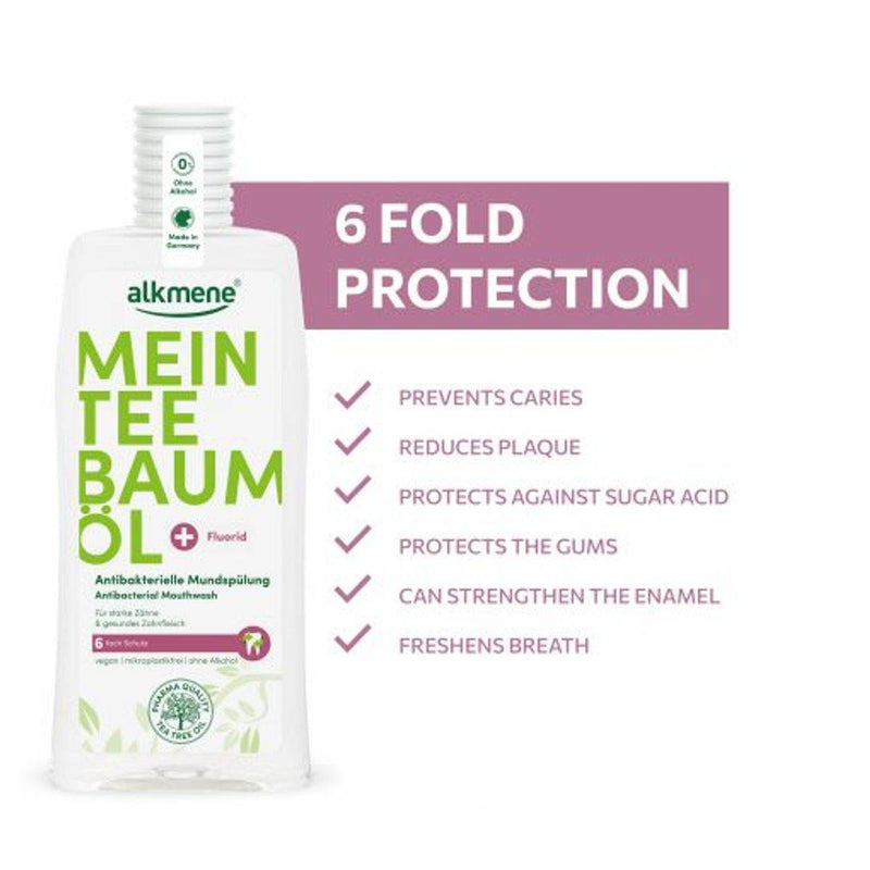 Alkmene Tea Tree Antibacterial Mouthwash 500ml