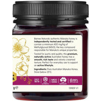 Barnes Naturals Active Australian Manuka Honey MGO400+ 250g