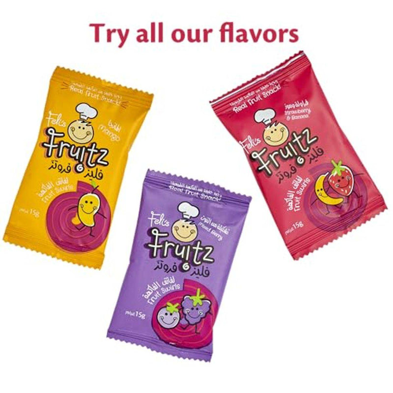 Felis Fruitz Fruit Swirls Strawberry Banana 15g 5 Packs