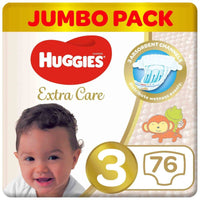 Huggies Extra Care Size 3 (4-9 kg) Jumbo 76 Pieces