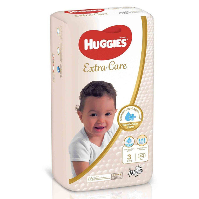 Huggies Extra Care Size 3 (4-9 kg) Value 42 Pieces