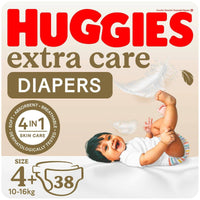 Huggies Extra Care Size 4+ (10-16 kg) Value 38 Pieces