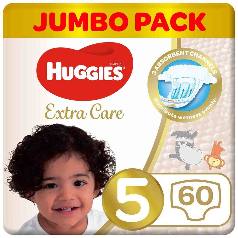 Huggies Extra Care Size 5 (12-22 kg) Jumbo 60 Pieces
