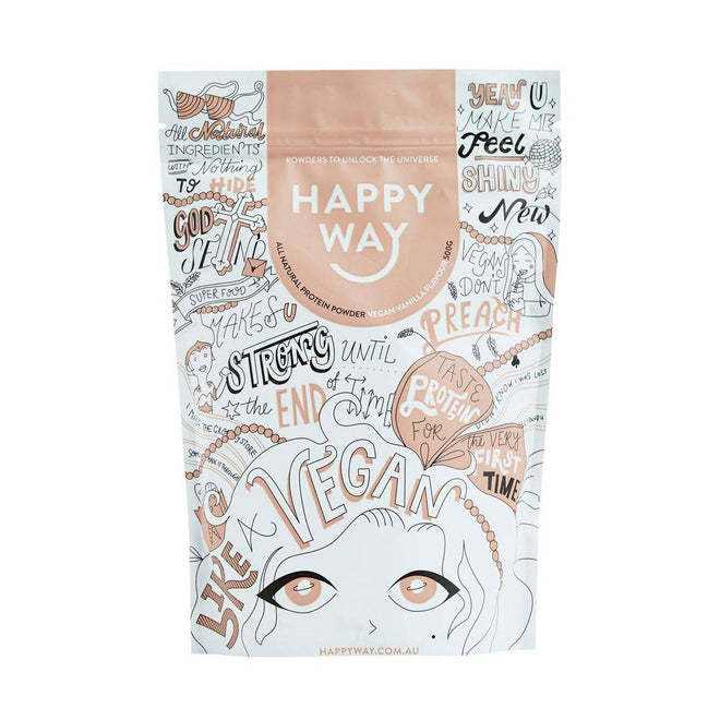 Happy Way Vegan Protein Powder Vanilla 500g