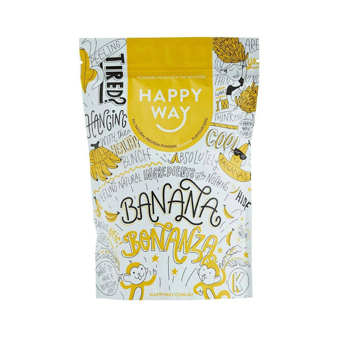 Happy Way Whey Protein Powder Banana 500g