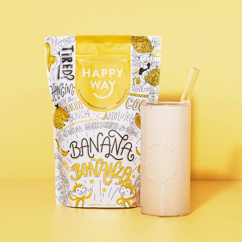 Happy Way Whey Protein Powder Banana 500g
